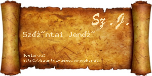 Szántai Jenő névjegykártya